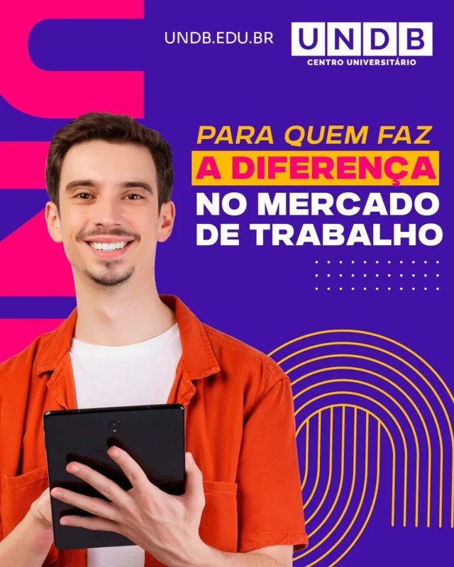 Para quem faz a diferença no mercado de trabalho, a escolha é a UNDB!🤩

Nosso compromisso é formar profissionais capazes de se destacar e impactar o mercado com conhecimento, inovação e liderança. Na UNDB, você encontra uma estrutura completa, professores renomados e uma metodologia que conecta teoria e prática, preparando nossos alunos para os desafios reais das suas profissões.

💼 Quer ser protagonista da sua própria trajetória e fazer a diferença no mercado de trabalho? As matrículas para 2025.2 já estão abertas!

📲 Não perca tempo! Inscreva-se em nosso processo seletivo: undb.edu.br. Você pode ingressar com sua nota do ENEM, via vestibular on-line, transferência de curso ou com o diploma de outra graduação.

#UNDB #FaçaADiferença #MercadoDeTrabalho #MatrículasAbertas #SeuFuturoComeçaAqui #Faculdade #ENEM #Estudos